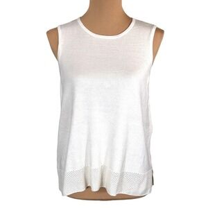 St. John Knit Tank Top Sleeveless‎ Viscose Blend Layering Top Medium Summer